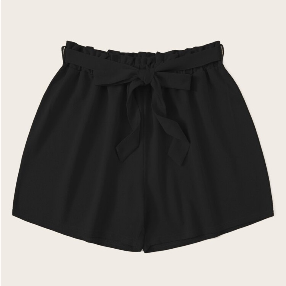 Brand new black paper bag style shorts